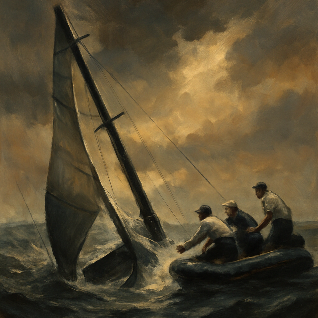 OneAustralia Sinks in America's Cup Trials — SportsMistakes artwork