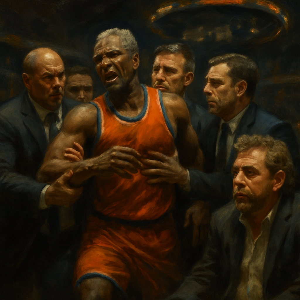 Charles Oakley Madison Square Garden Ejection — SportsMistakes artwork