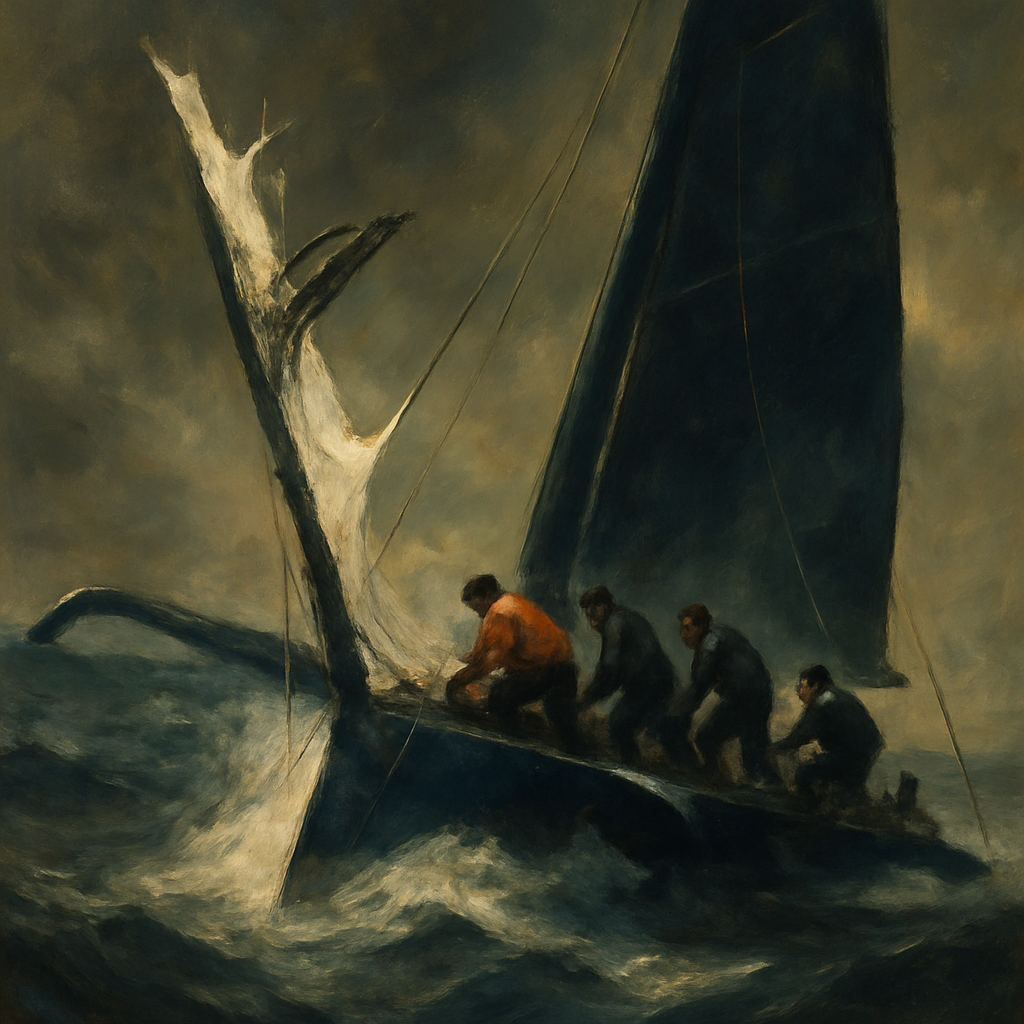 Banque Populaire XI Damage Route du Rhum — SportsMistakes artwork