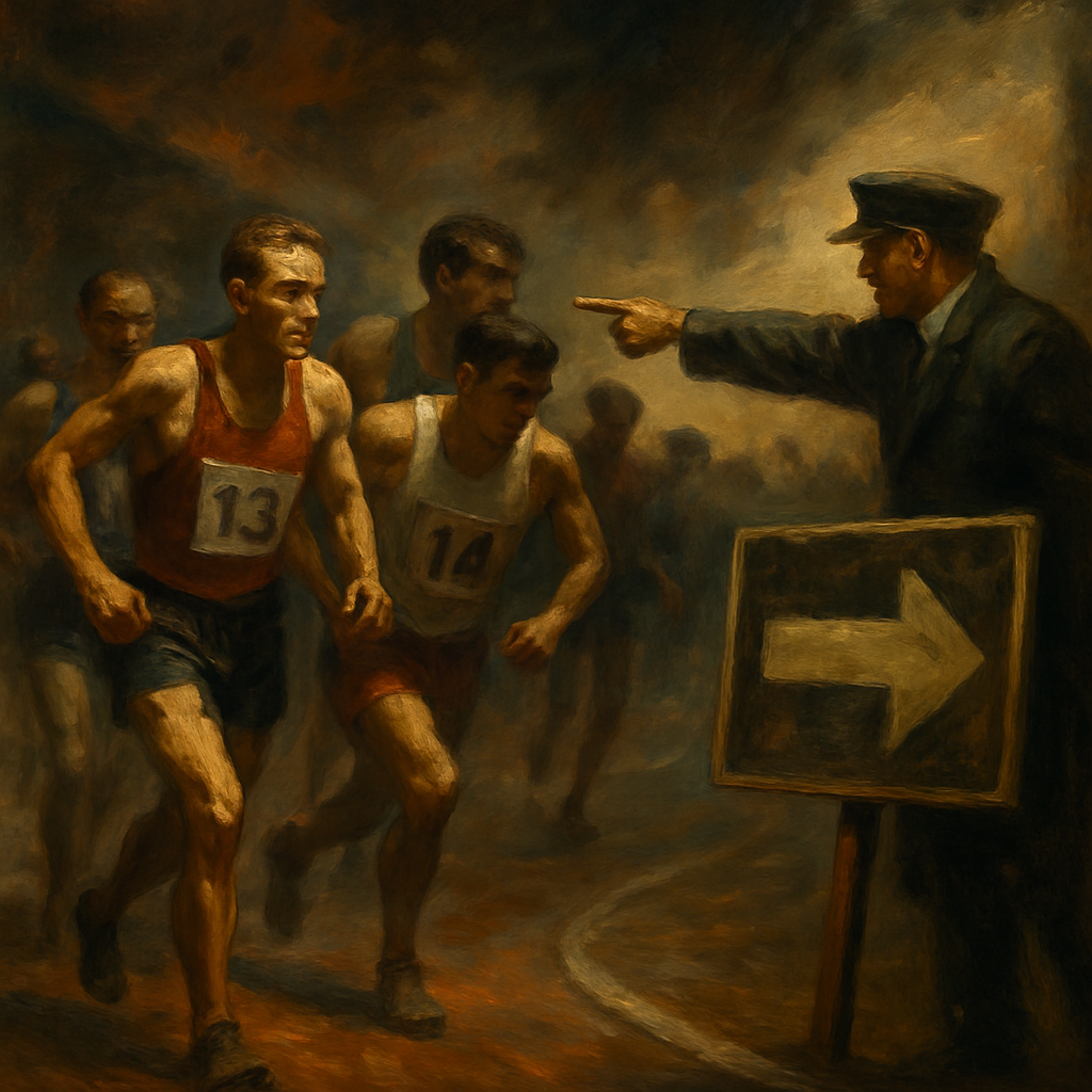 European Championship Marathon Wrong Turn — SportsMistakes artwork