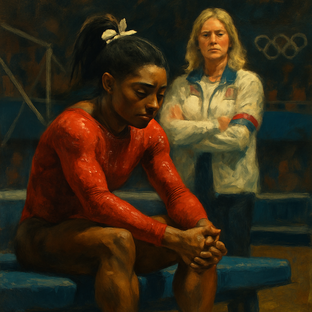 Simone Biles Twisties Withdrawal Debate — SportsMistakes artwork