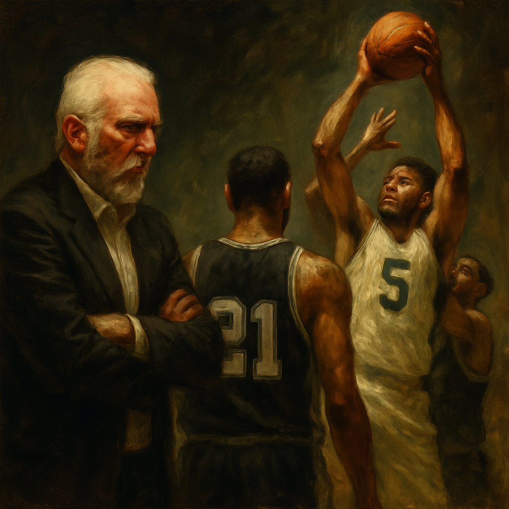 Popovich Bench Duncan Rebound — SportsMistakes artwork