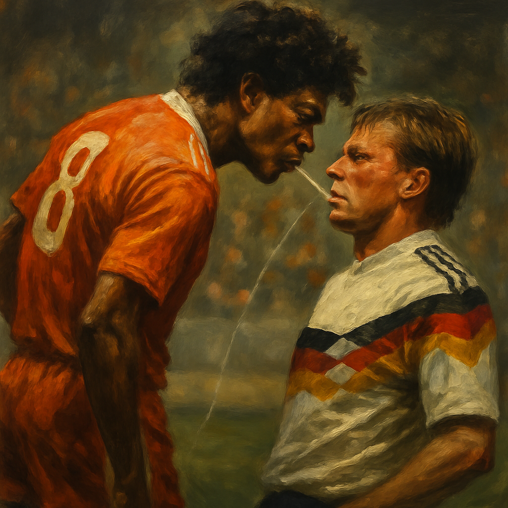 Frank Rijkaard Spitting Incident — SportsMistakes artwork