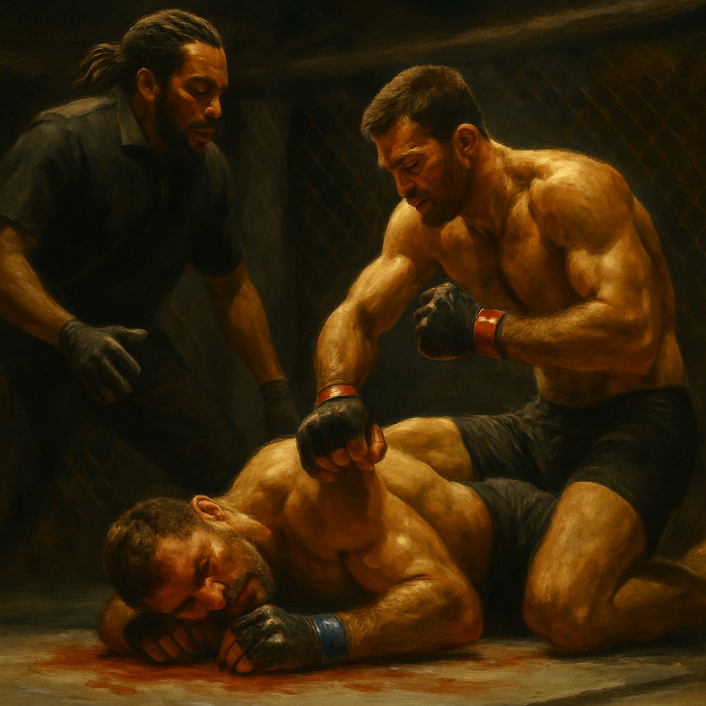Herb Dean Late Stoppage Rockhold vs Weidman — SportsMistakes artwork