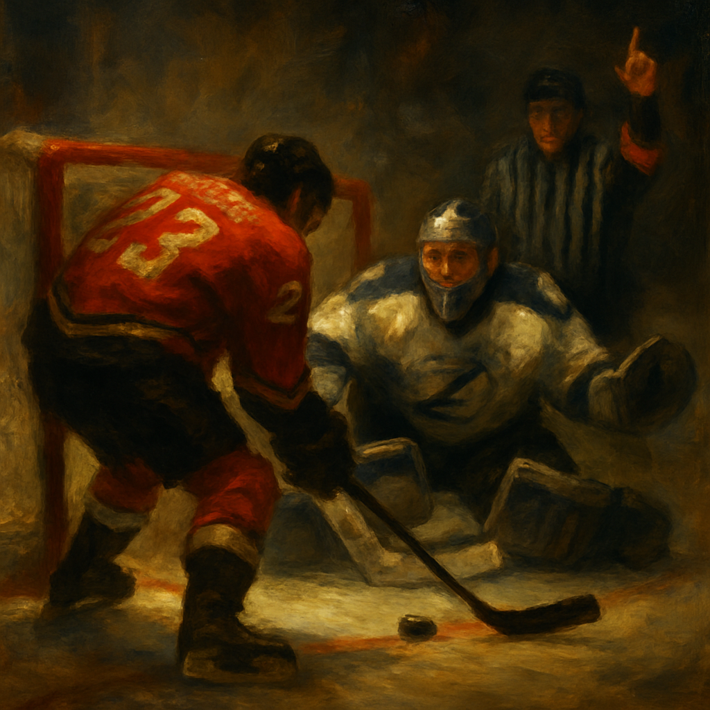 Calgary Flames 'no goal' in 2004 Final — SportsMistakes artwork