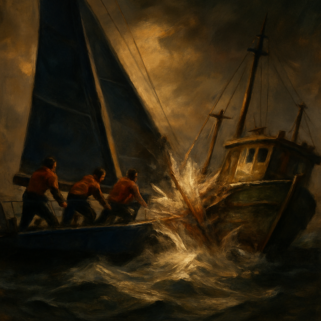 Vestas 11th Hour Fishing Boat Collision — SportsMistakes artwork