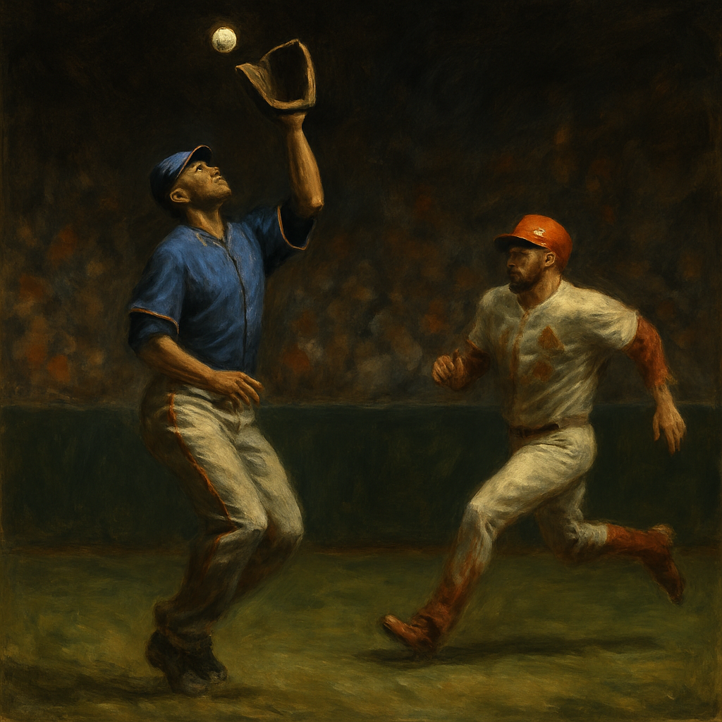 Nelson Cruz misses David Freese fly ball — SportsMistakes artwork