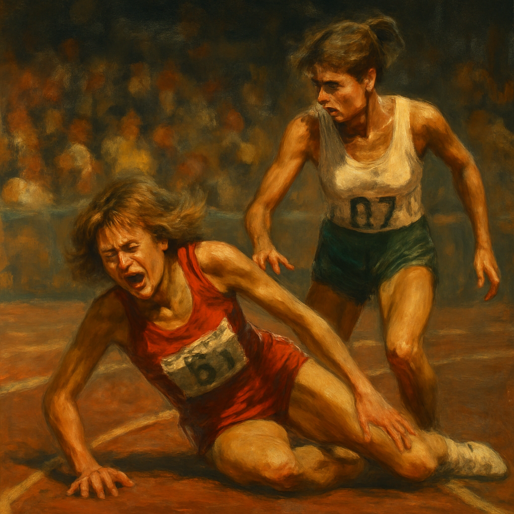 Mary Decker Zola Budd Collision — SportsMistakes artwork