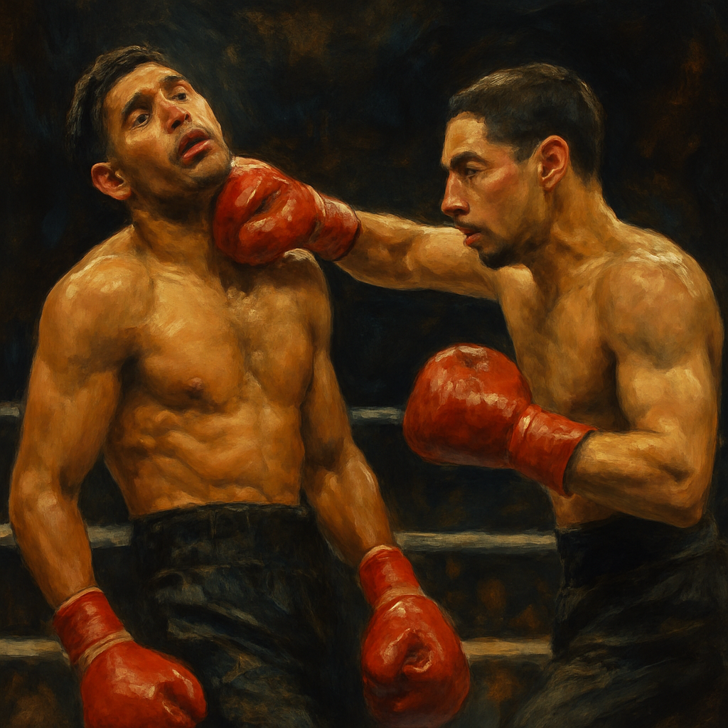 Amir Khan Drops Guard Against Garcia — SportsMistakes artwork