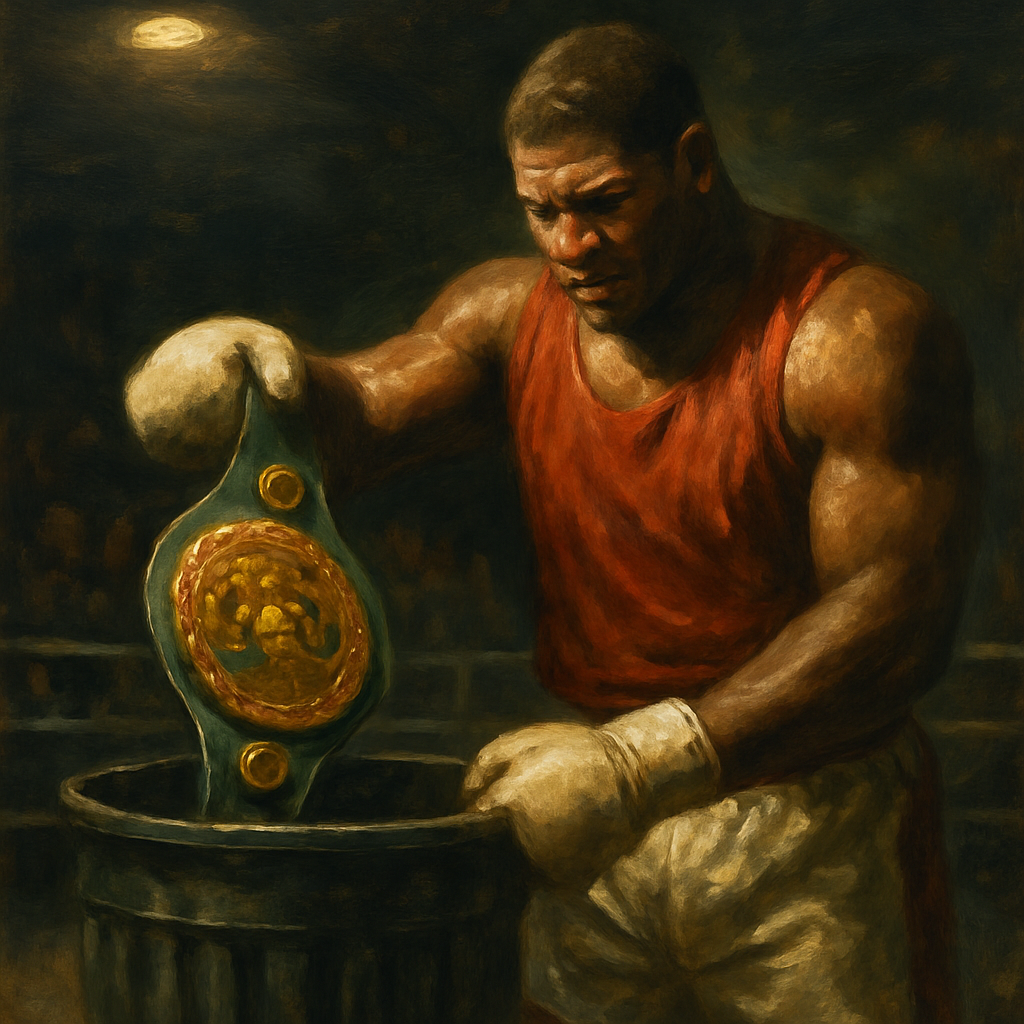 Riddick Bowe Throws WBC Belt In Trash — SportsMistakes artwork