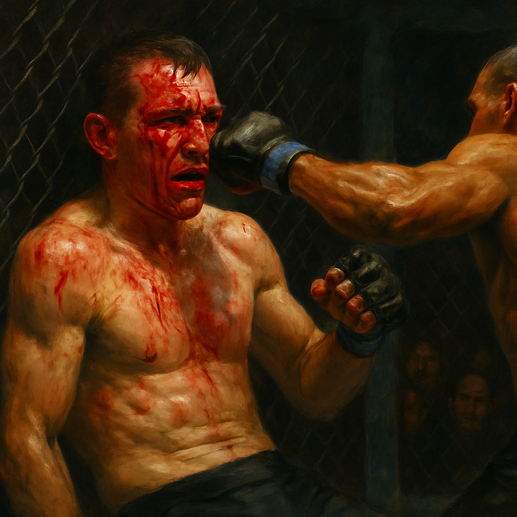 Darren Elkins Taking Excessive Damage — SportsMistakes artwork