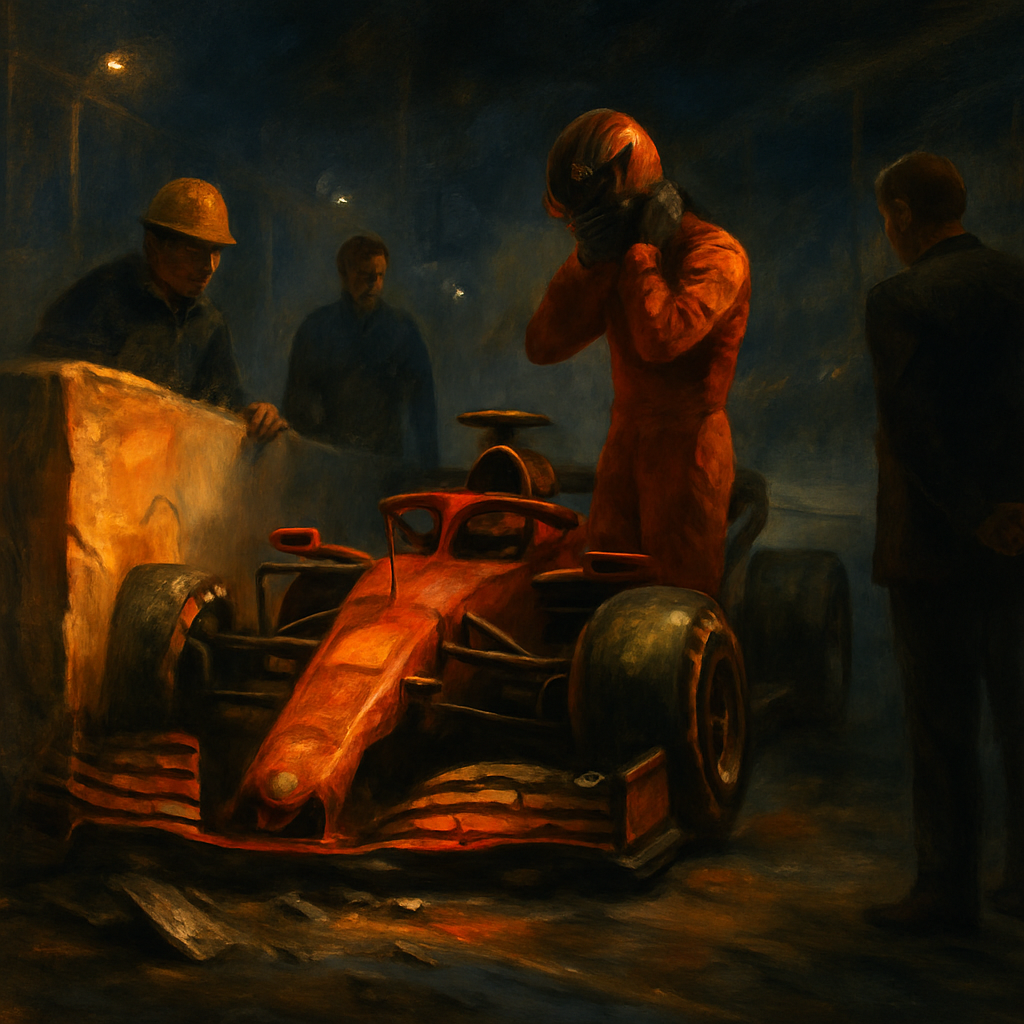 Ferrari Las Vegas Practice Cover Failure — SportsMistakes artwork