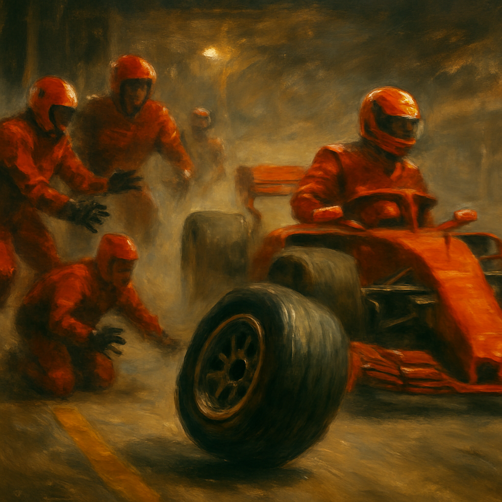 Kimi Raikkonen Loose Wheel Bahrain — SportsMistakes artwork