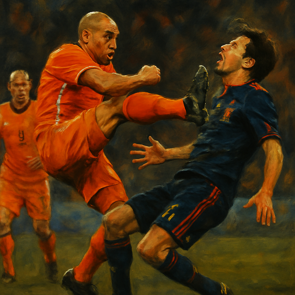 Netherlands 2010 Final De Jong Kick — SportsMistakes artwork
