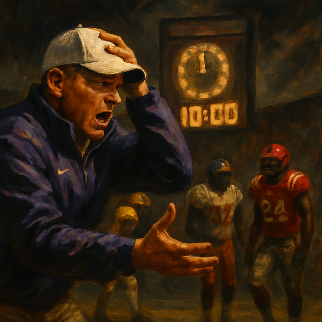 Les Miles Ole Miss Clock Meltdown — SportsMistakes artwork