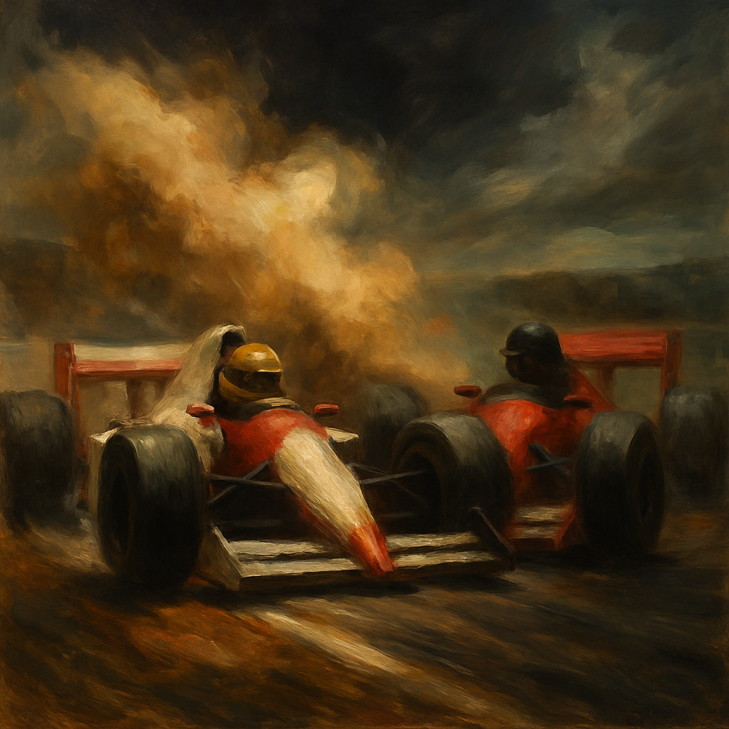 Senna Prost Suzuka 1990 — SportsMistakes artwork