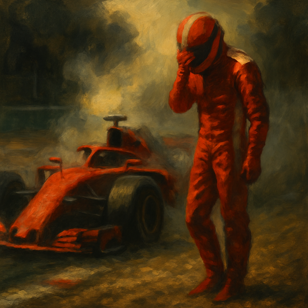 Ferrari Vettel Germany 2018 Crash — SportsMistakes artwork