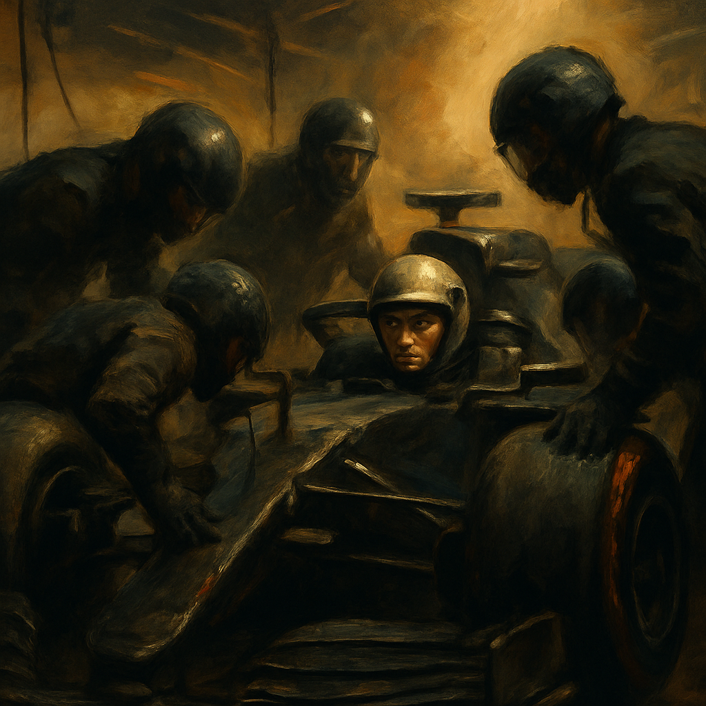 Mercedes Double Pit Stack Error Sakhir — SportsMistakes artwork
