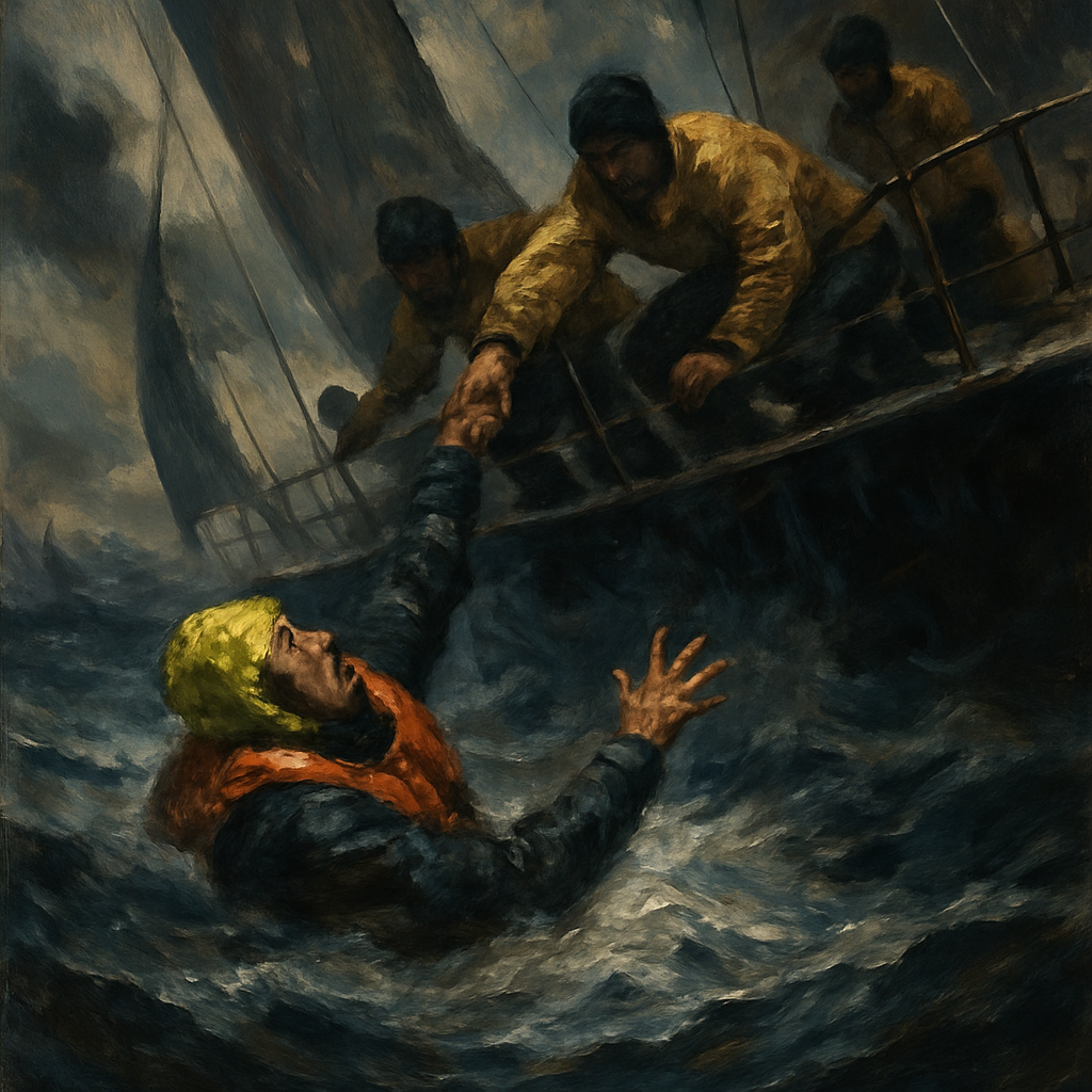 Sydney Hobart 2024 Man Overboard Rescue — SportsMistakes artwork