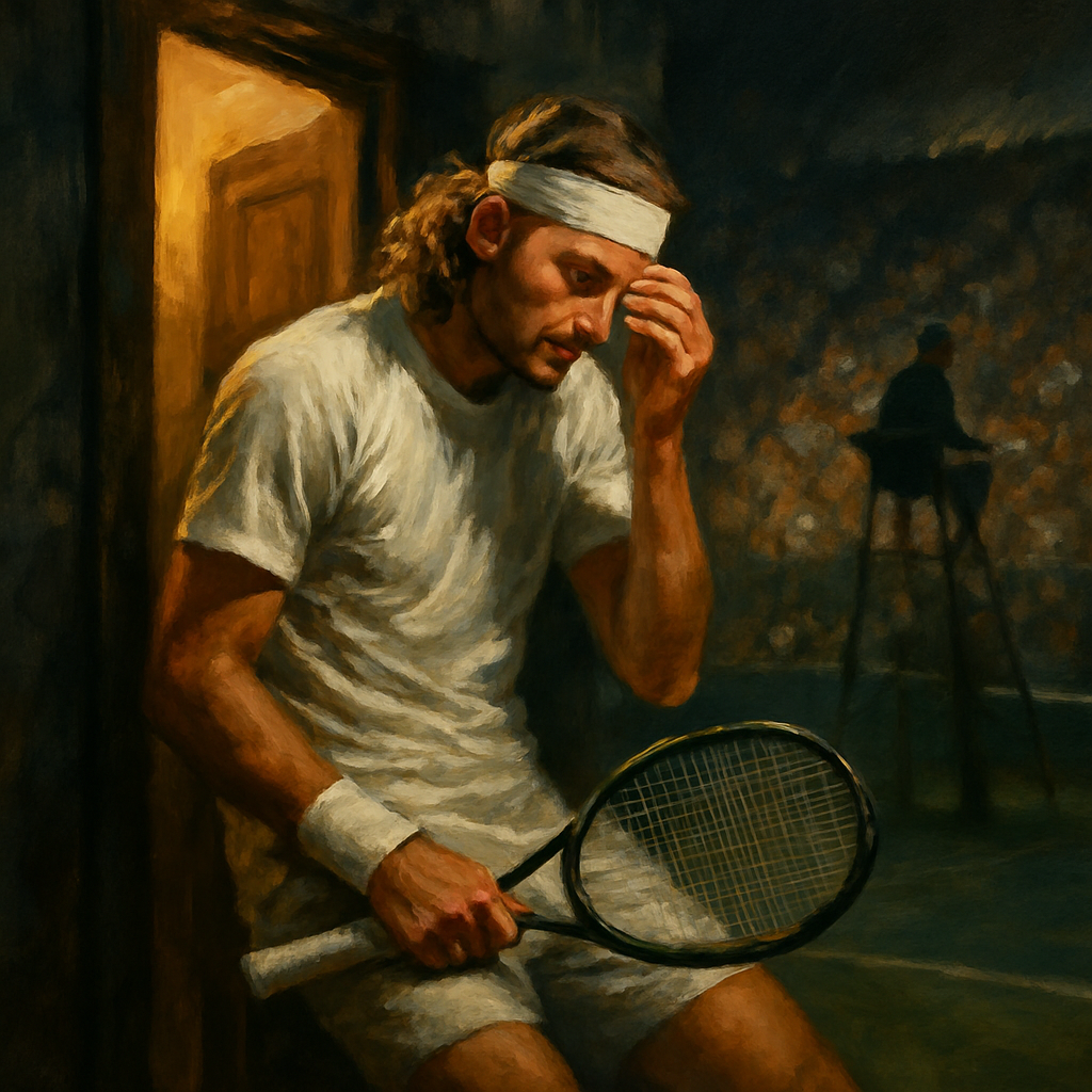 Stefanos Tsitsipas Bathroom Break Controversy — SportsMistakes artwork