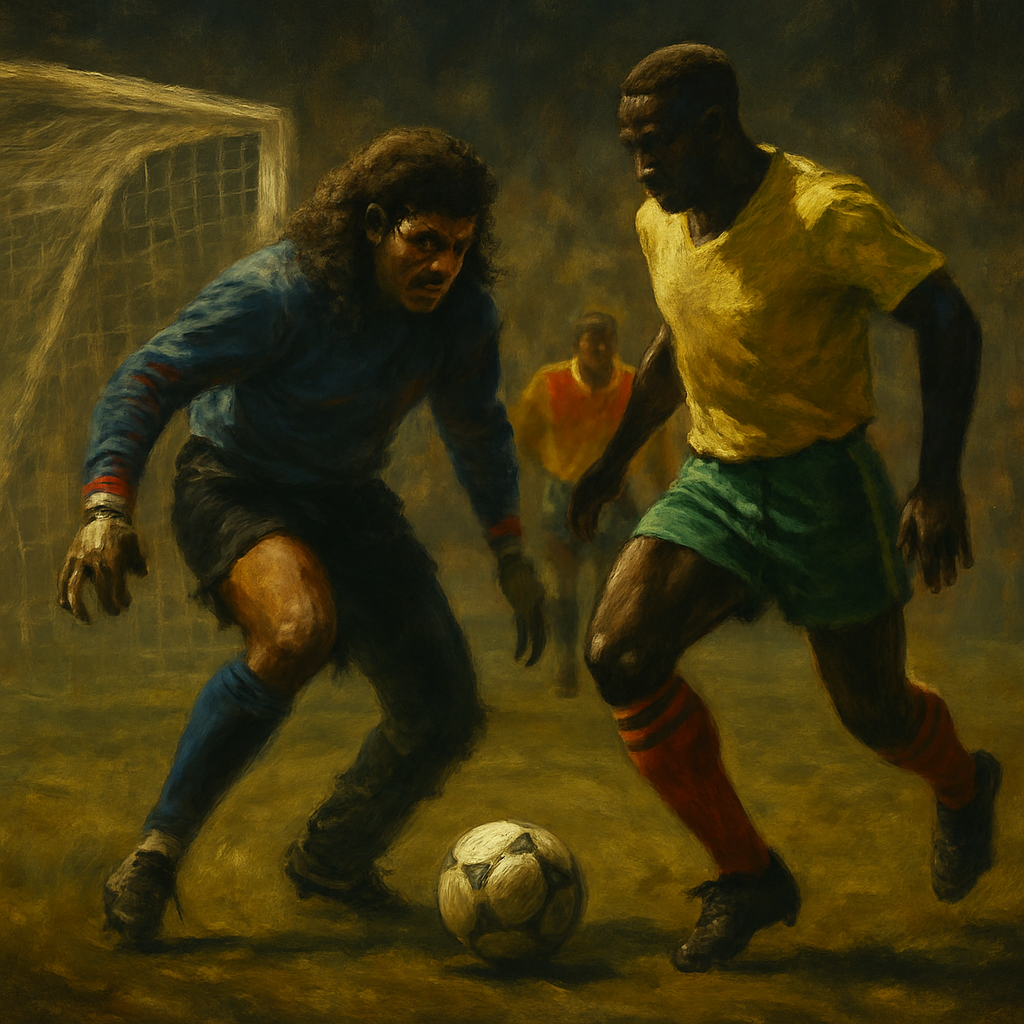 Rene Higuita Cameroon Mistake — SportsMistakes artwork