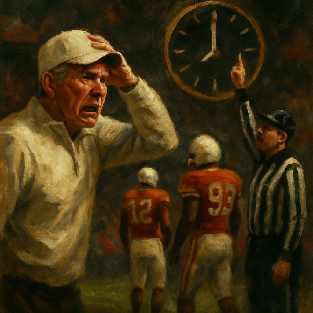 Texas Mack Brown One Second Restored — SportsMistakes artwork