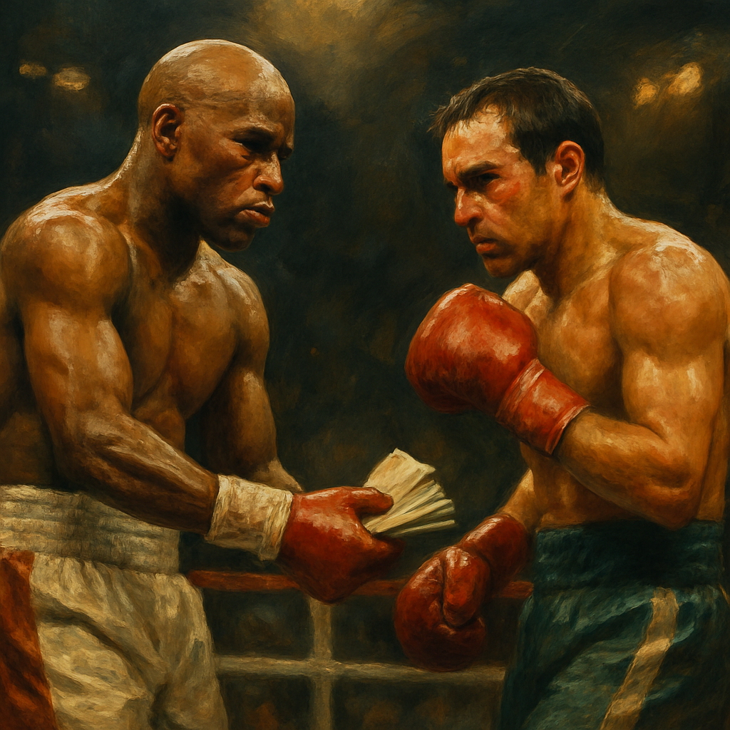 Floyd Mayweather paie pour le poids convenu avec Marquez — SportsMistakes artwork