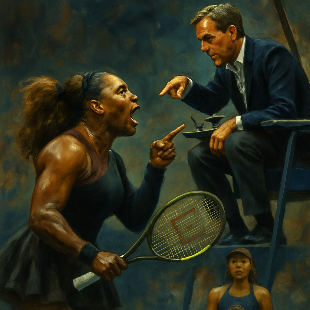 Le différend de Serena Williams avec l’arbitrage à l’US Open — SportsMistakes artwork