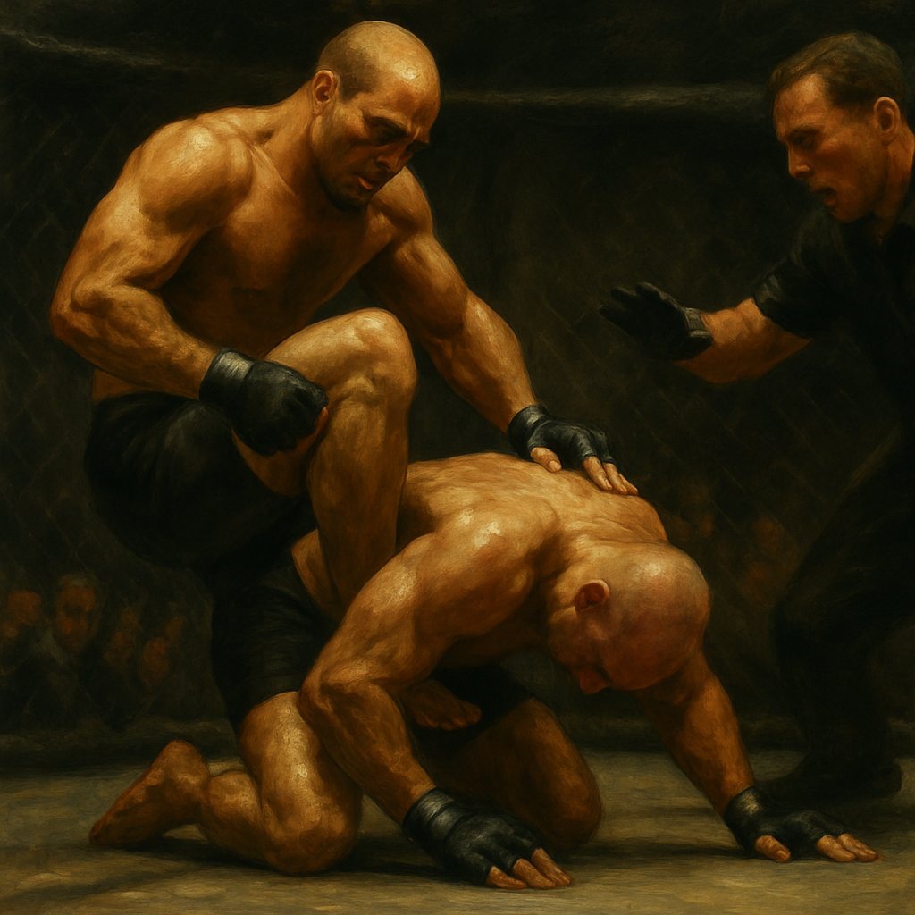 BJ Penn Illegal Knee Against GSP — SportsMistakes artwork